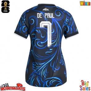 Argentina Rodrigo De Paul #7 Replica Away Stadium Shirt for Women World Cup 2026 Short Sleeve